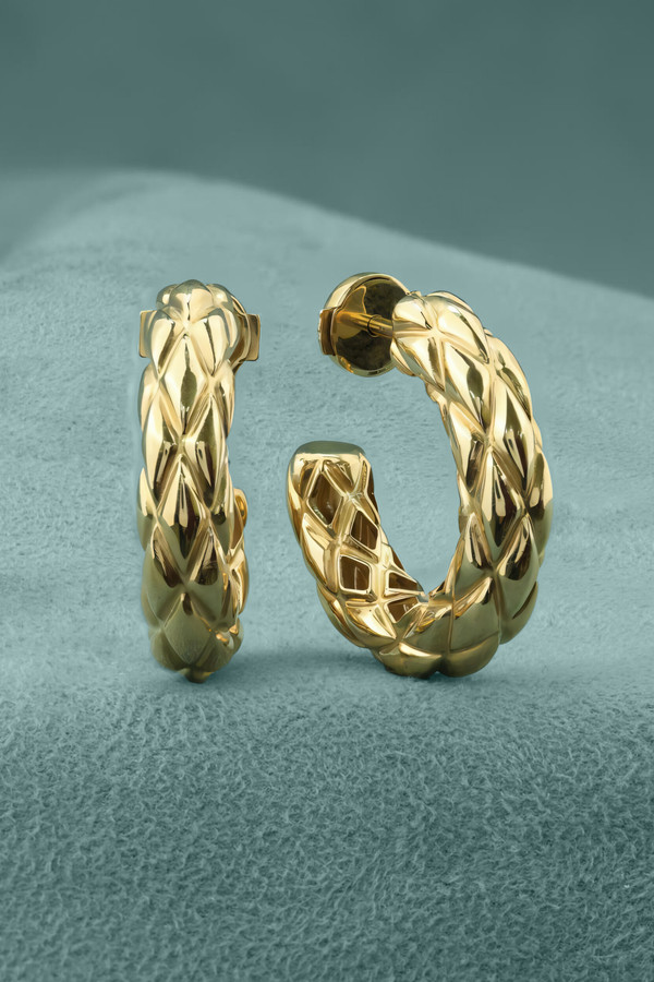 Серьги из лимонного золота