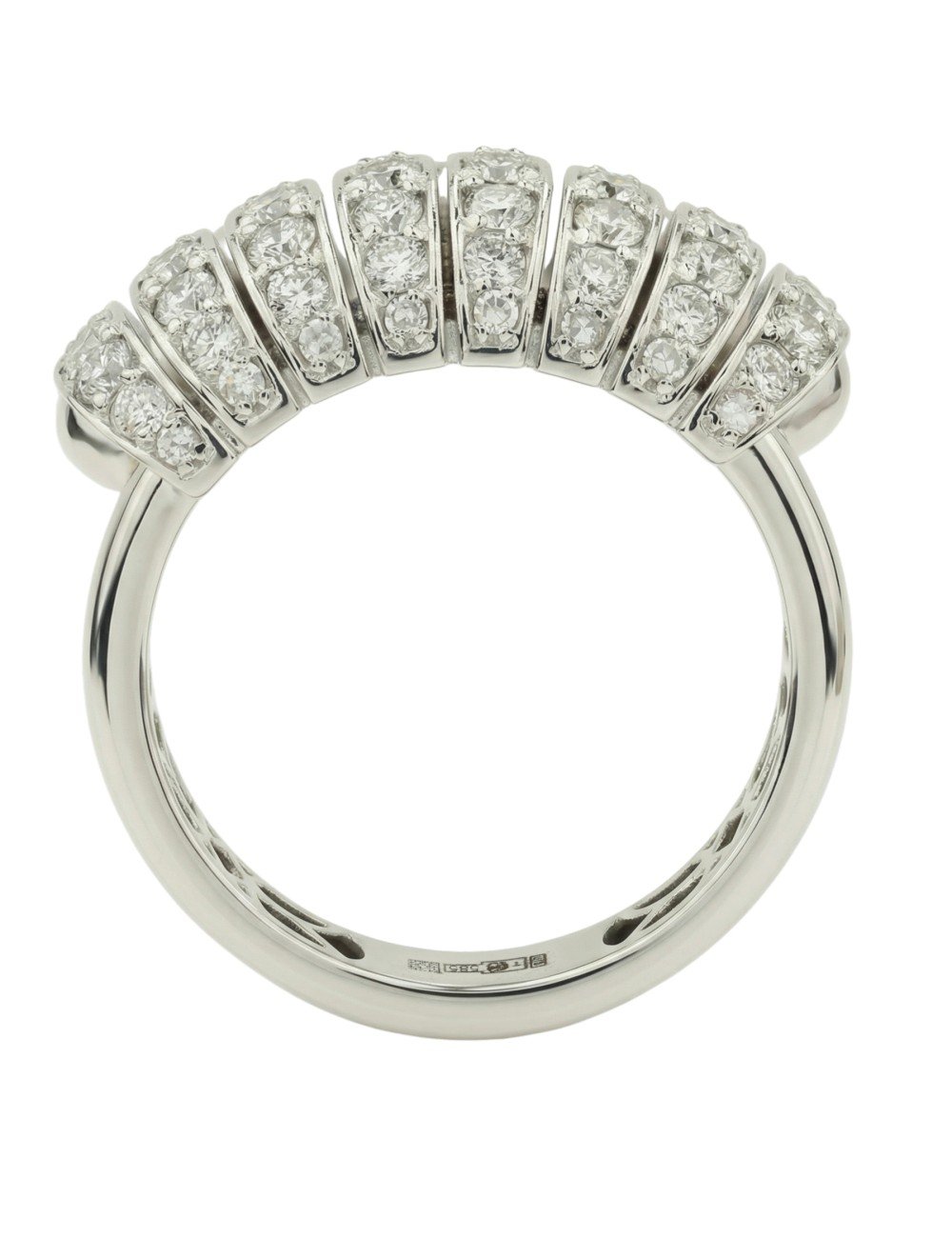 Кольцо из белого золота 585 пробы c бриллиантами