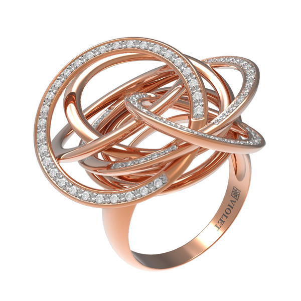 Кольцо из золота c бриллиантами