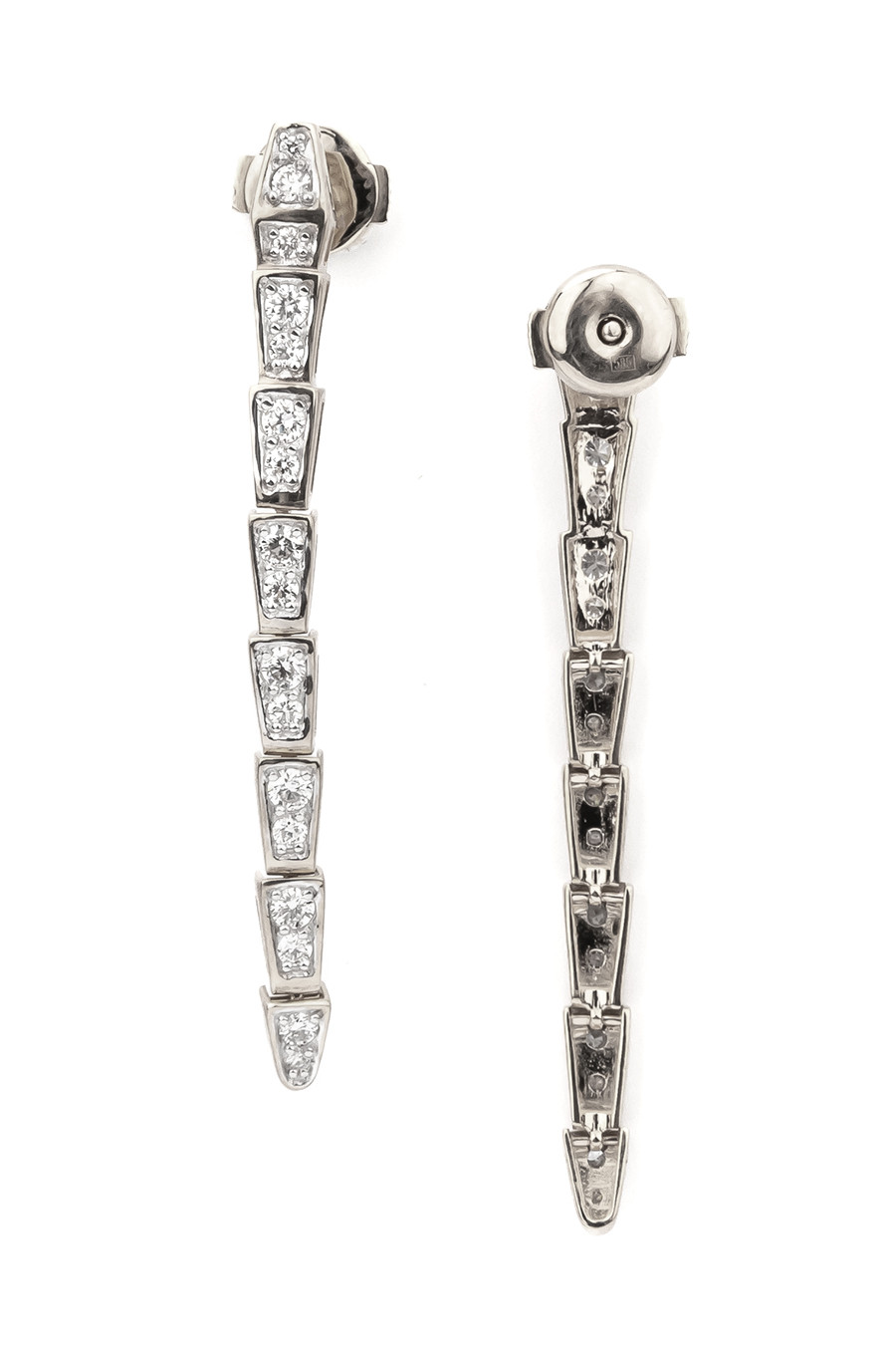 Серьги из белого золота c бриллиантами