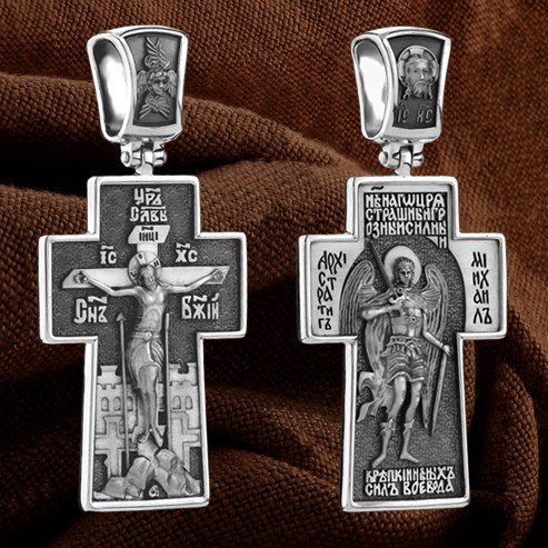 Крест из белого золота