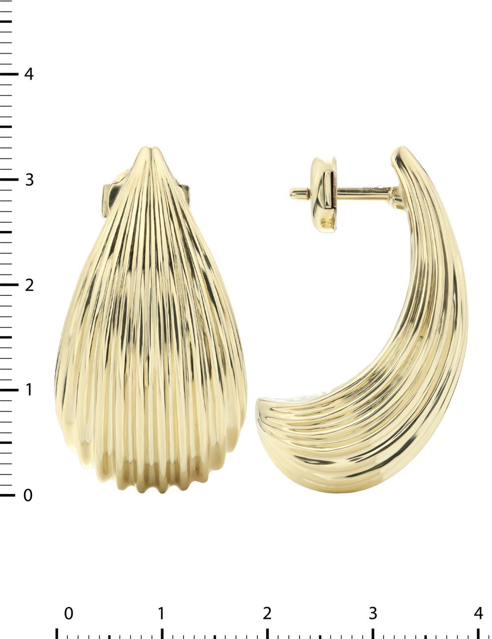 Серьги из лимонного золота 585 пробы
