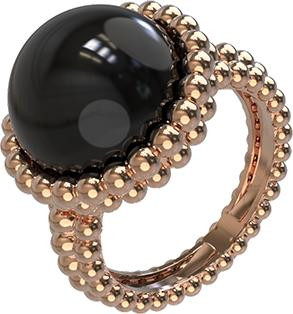 Кольцо из золота c ониксом