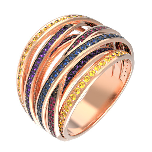 Кольцо из золота c фианитом