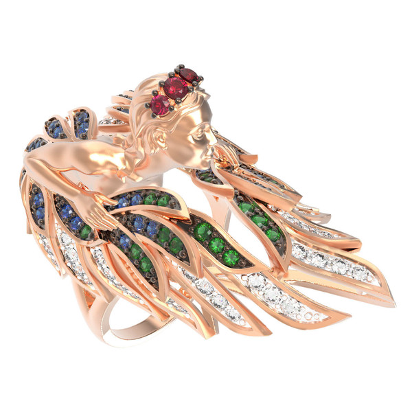 Кольцо из золота c фианитом