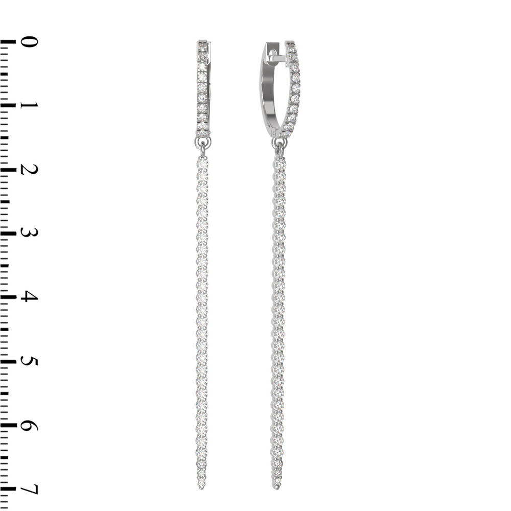 Серьги из белого золота c бриллиантами