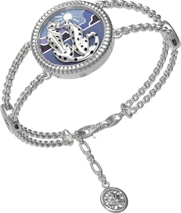 Браслет из белого золота c эмалью