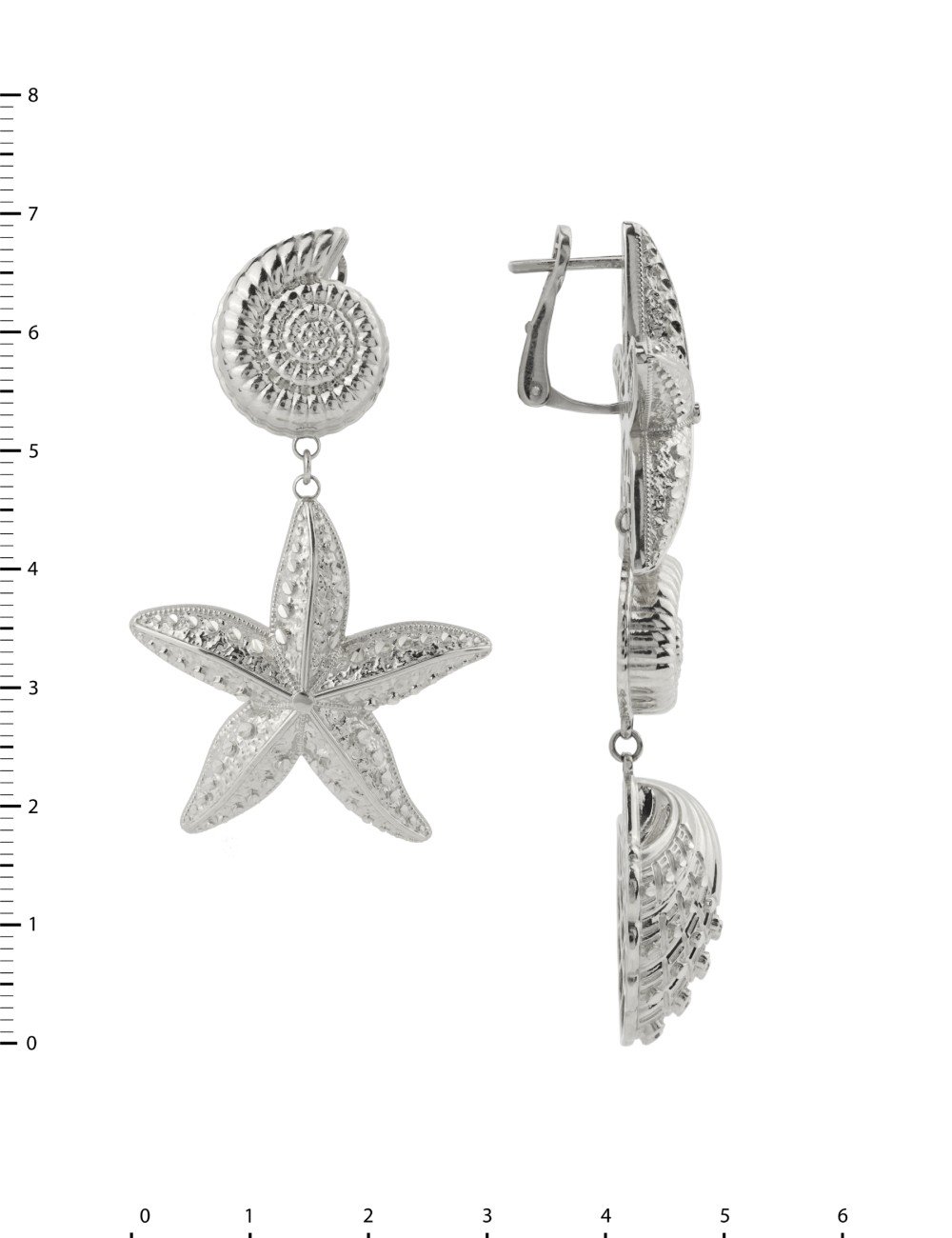 Серьги из белого золота 585 пробы