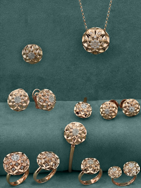 Серьги из золота c бриллиантами