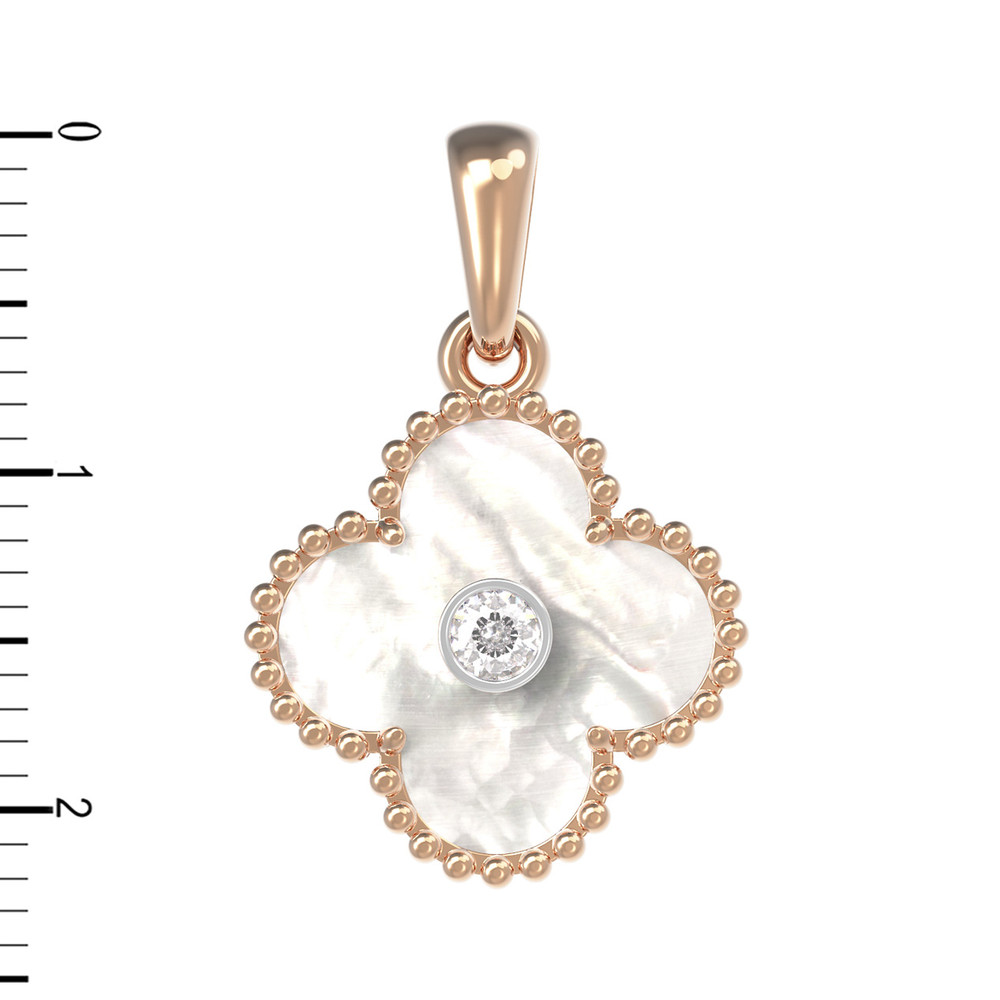 Подвеска из золота c бриллиантами и перламутром