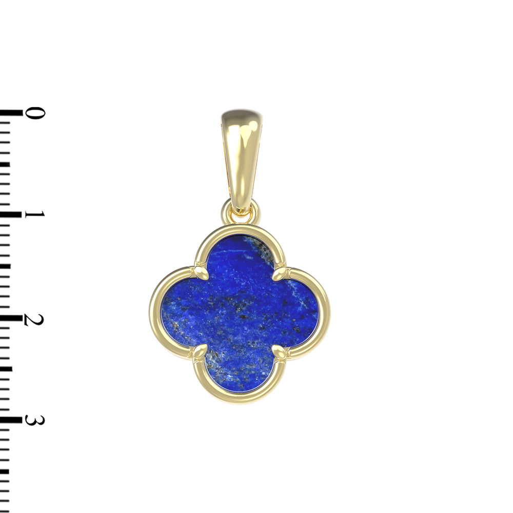Подвеска из лимонного золота c лазуритом