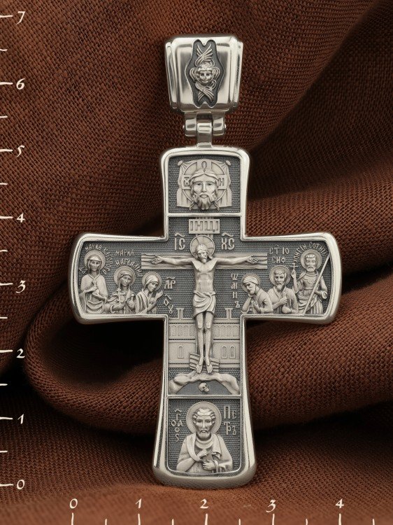 Крест из белого золота