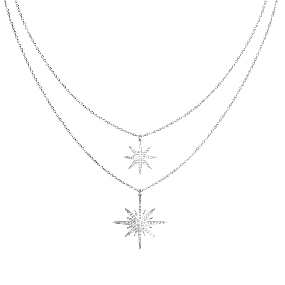 Колье из белого золота c бриллиантами