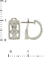 Серьги из белого золота 585 пробы c бриллиантами