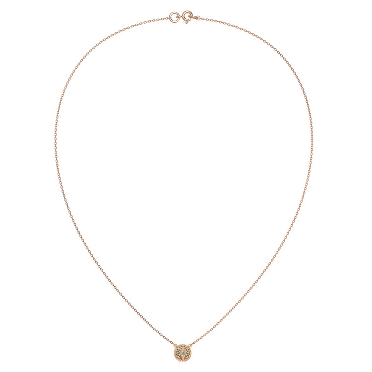 Колье из золота c бриллиантами и малахитом