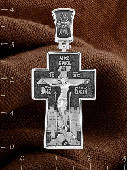 Крест из белого золота