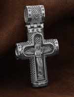 Крест из белого золота 585 пробы
