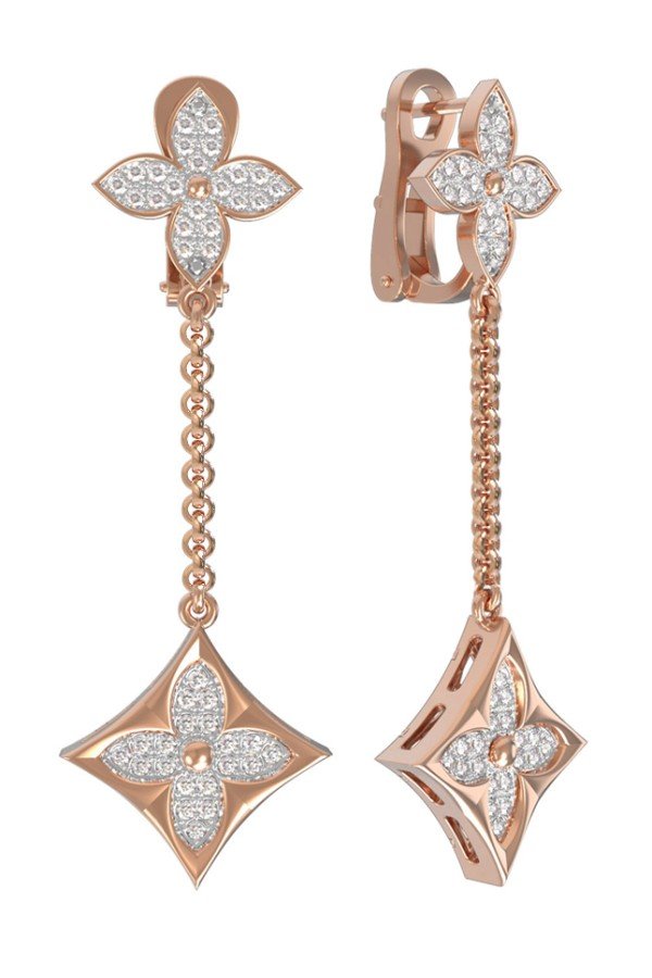 Серьги из золота c бриллиантами