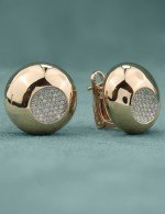 Серьги из золота 585 пробы c бриллиантами