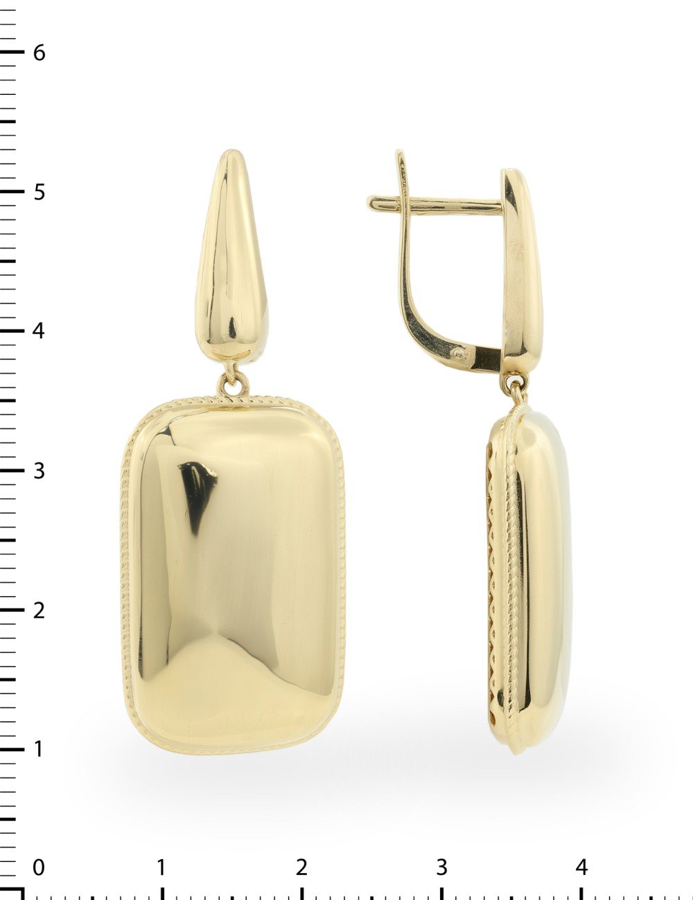 Серьги из лимонного золота 585 пробы