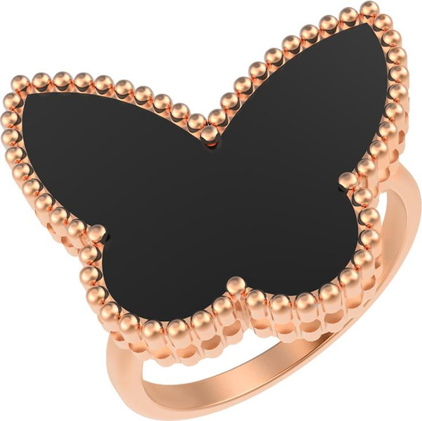 Кольцо из золота c ониксом