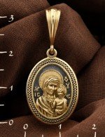 Образок из лимонного золота 585 пробы
