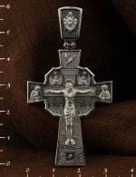 Крест из белого золота 585 пробы