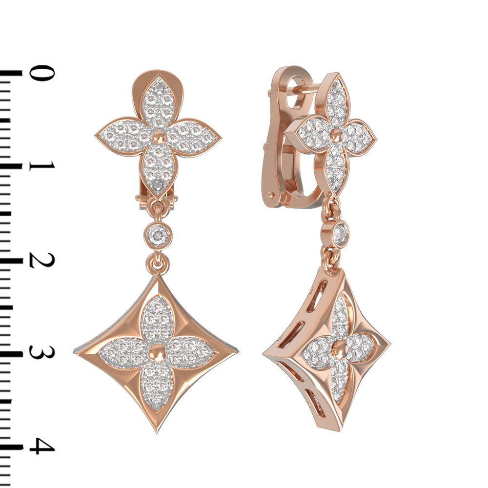 Серьги из золота c бриллиантами