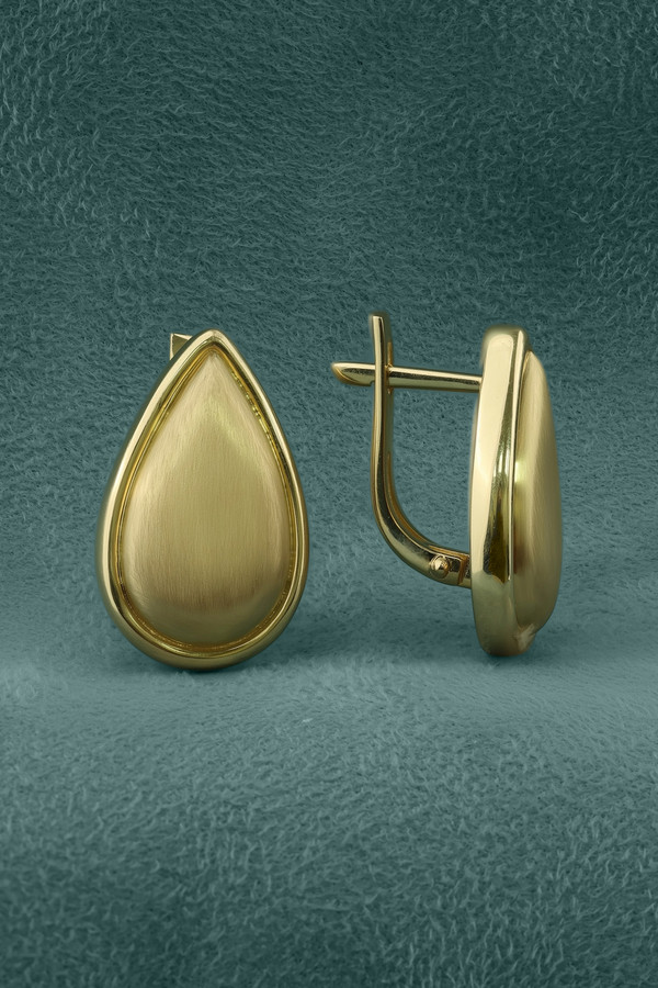 Серьги из лимонного золота