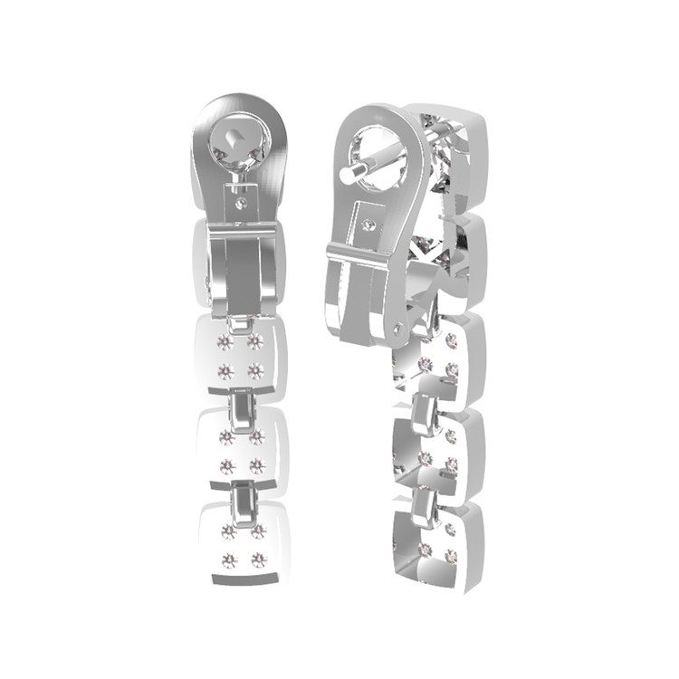 Серьги из белого золота c бриллиантами