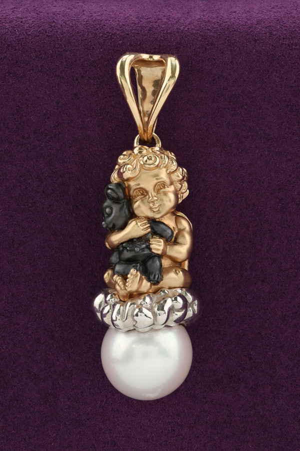 Подвеска из золота c жемчугом