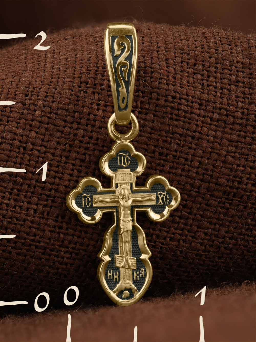 Крест из лимонного золота