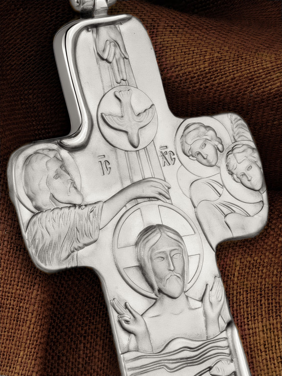 Крест из белого золота