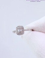 Кольцо из белого золота 585 пробы c бриллиантами