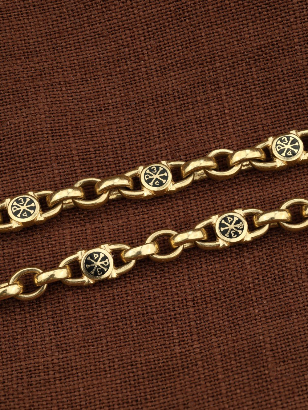 Цепь из лимонного золота c эмалью