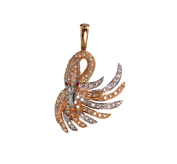 Подвеска из золота c фианитом