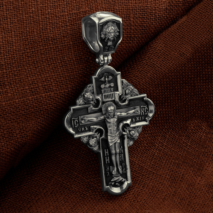 Крест из белого золота