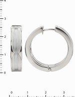 Серьги из белого золота 585 пробы c рубином