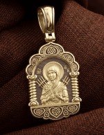 Образок из лимонного золота 585 пробы