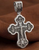 Крест из белого золота 585 пробы