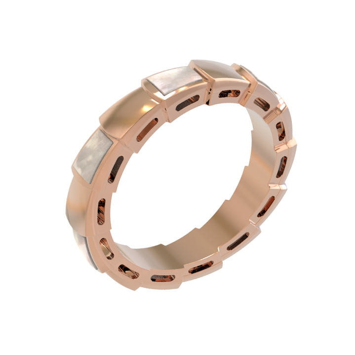 Кольцо из золота c перламутром