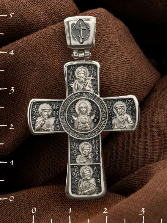 Крест из белого золота