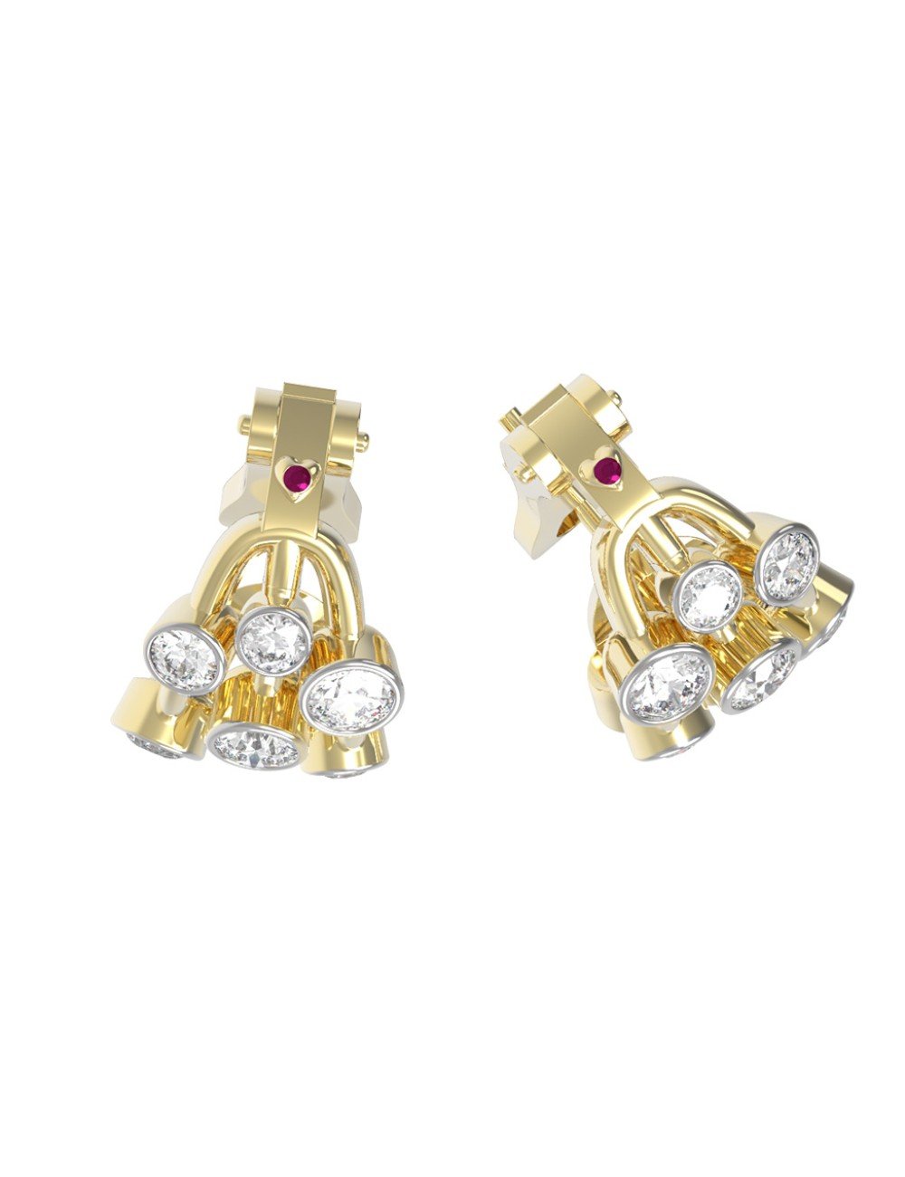 Серьги из лимонного золота 585 пробы