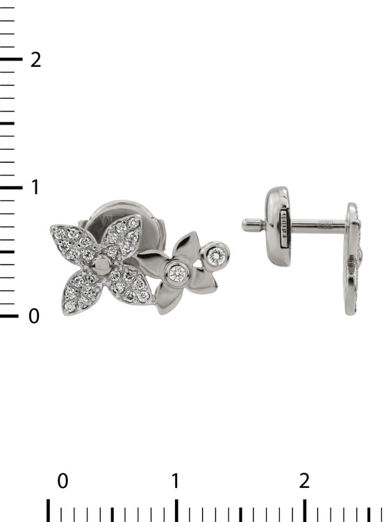 Серьги из белого золота c бриллиантами