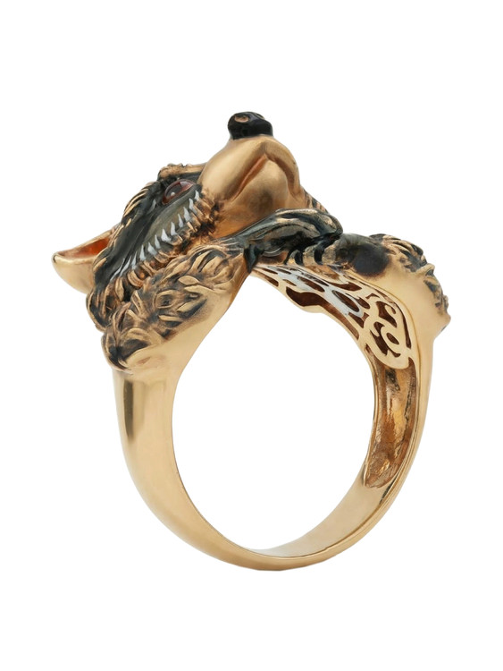 Кольцо из золота c эмалью