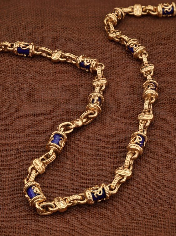 Цепь из золота c лазуритом