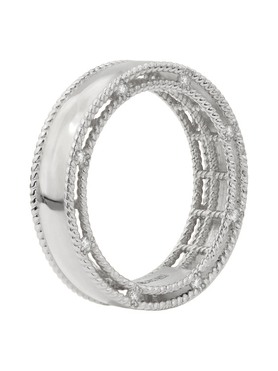 Кольцо из белого золота c бриллиантами