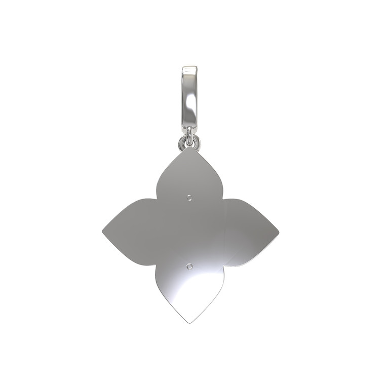 Подвеска из белого золота c бриллиантами и ониксом