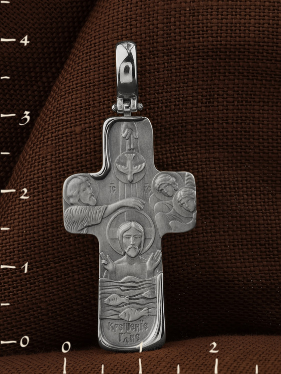 Крест из белого золота