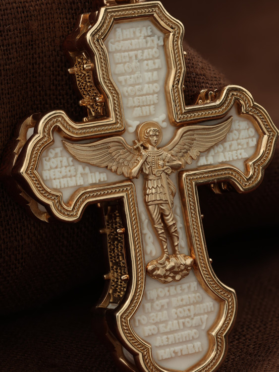 Крест из золота c бивнем мамонта